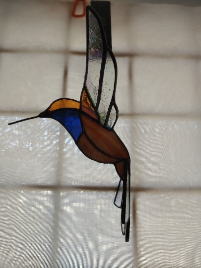 Stained Glass 3D Hummingbird Suncatcher
