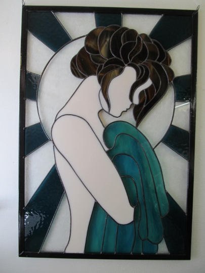 Bath Time Stained Glass Panel picture