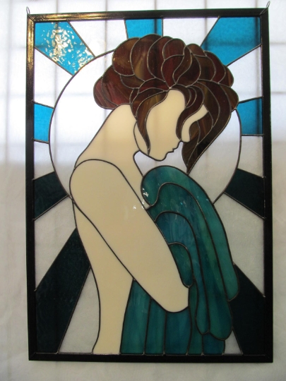 Bath Time Stained Glass Panel picture