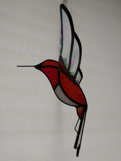 Stained Glass 3D Hummingbird Suncatcher
