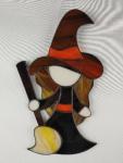 Witch Stained Glass Suncatcher