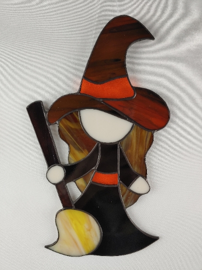 Witch Stained Glass Suncatcher