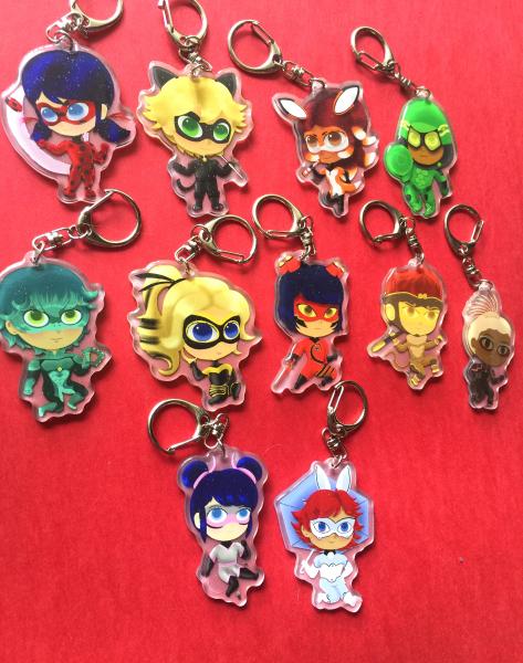 Miraculous Ladybug 2.5in Acrylic Charms