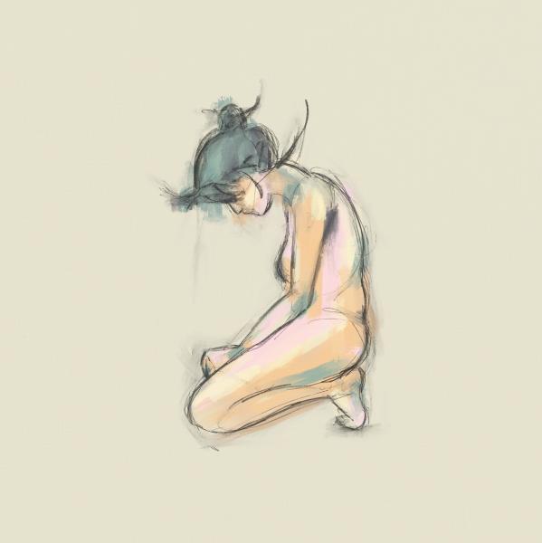 Kneeling woman - Limited Edition Print (SALE $50 / ORIGINALLY $75)