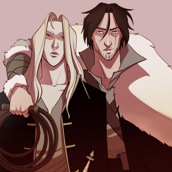 Trevor and Alucard Getting Along Print picture