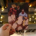 KNIGHT AND BEARD - KICKSTARTER POSTCARD - PIGGIES