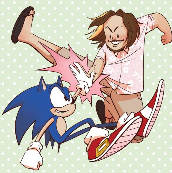Arin and Sonic Print picture