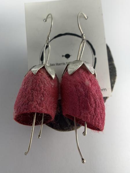 Silk cocoon earrings picture