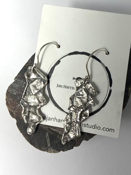 Fused silver earrings picture