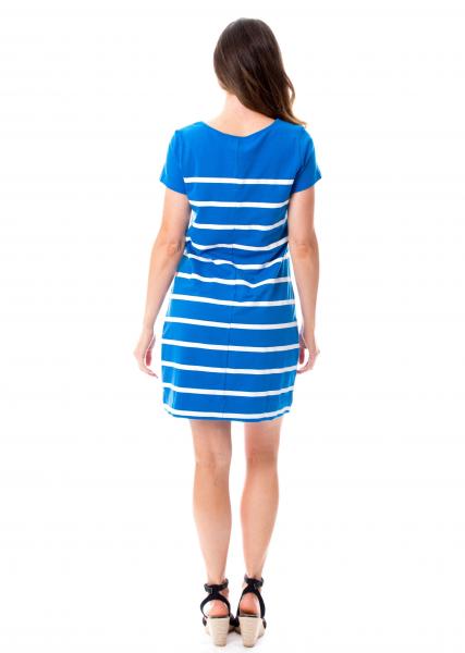 Short Sleeve Stripes | Dress | Blue + White picture