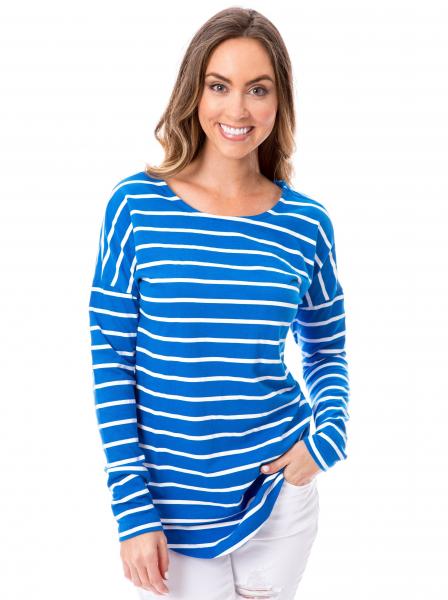 Blue + White | Long Sleeve Tee