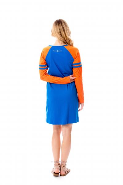 Varsity Dress | Blue + Orange picture