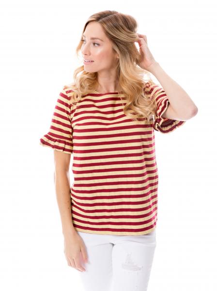 Garnet + Gold | Ruffle Sleeve Shirt