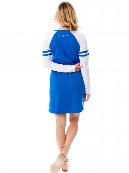 Varsity Dress | Blue + White picture
