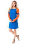 Varsity Dress | Blue + Orange