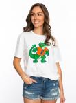 The Watercolor Gator Crew | White