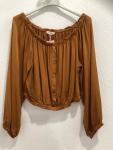 Silk Emily top, Rust