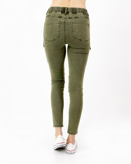Olive Cargo Jeggings picture