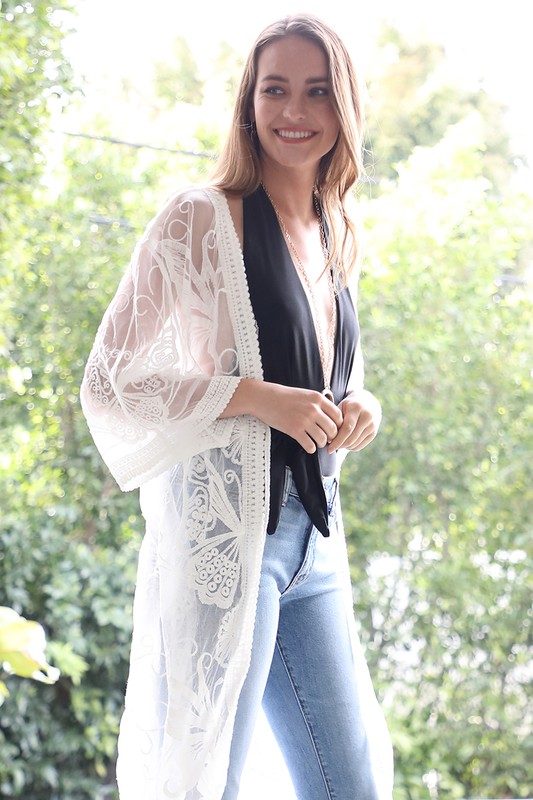 Butterfly Garden Lace Kimono