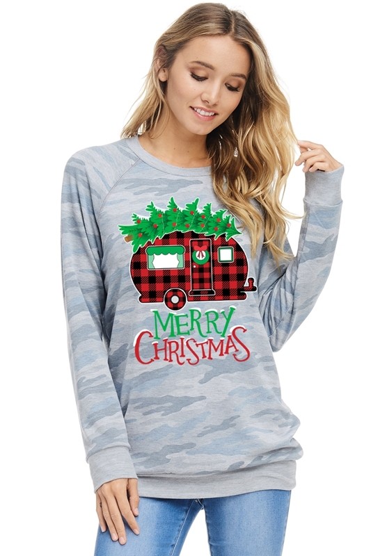 Merry Christmas Graphic Top
