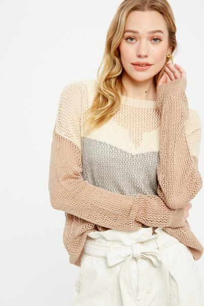 Colorblock Striped Sweater