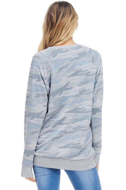 Blue Camo Christmas Tree Sweatshirt picture