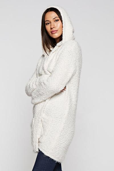 Cozy Long Sweater With Hood, 6 Colors picture