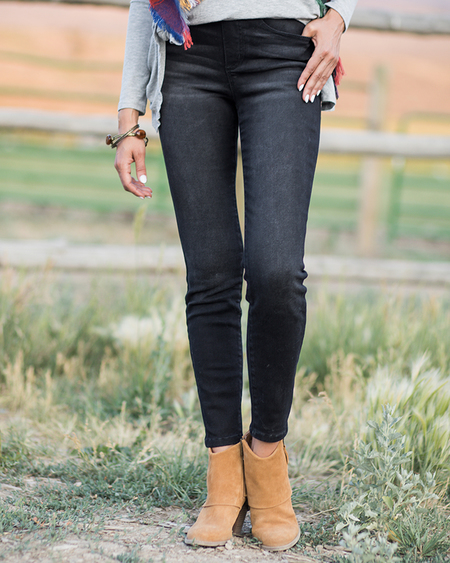 Stretched Denim Black Jeggings picture