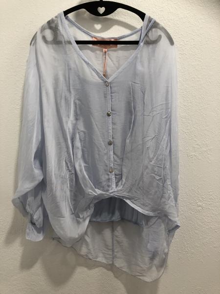 Silk Sheer Twist Blouse with Tank, 5 Colors picture