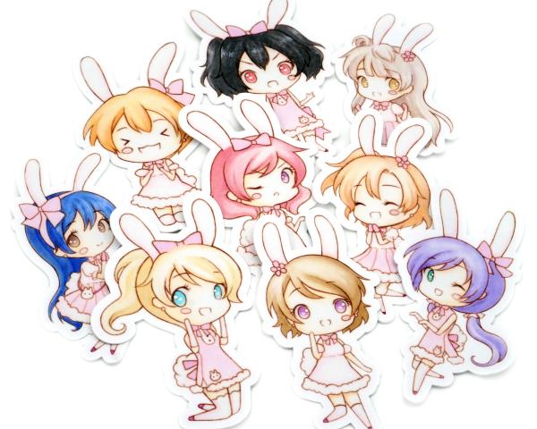 Love Live Muse Bunny Stickers