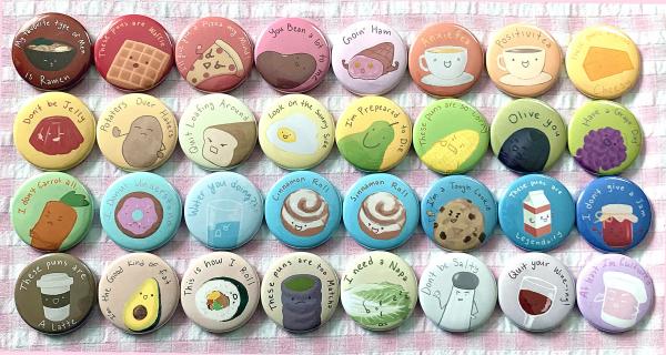 Food Pun Buttons picture