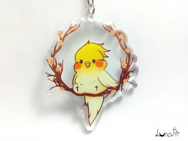 Pudgy Budgie Acrylic Keychain Charms picture