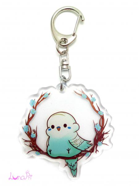 Pudgy Budgie Acrylic Keychain Charms picture