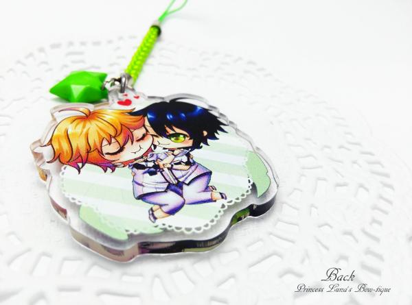 Double Sided Vampire Demon OnS Clear 2" Acrylic Charm picture