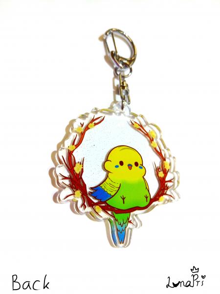 Pudgy Budgie Acrylic Keychain Charms picture