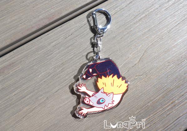 2" Double sided Feral Boi Keychain