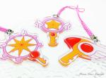 2" Double Sided Magical girl wands Acrylic Charms