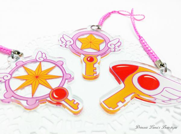 2" Double Sided Magical girl wands Acrylic Charms