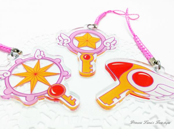 2" Double Sided Magical girl wands Acrylic Charms