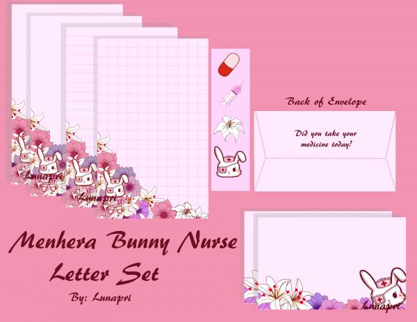 Menhera Nurse Bunny Letter Set picture
