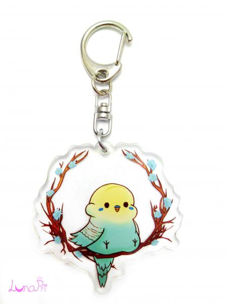 Pudgy Budgie Acrylic Keychain Charms picture