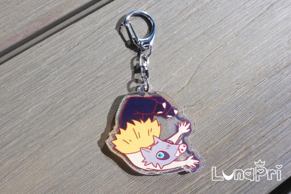 2" Double sided Feral Boi Keychain picture