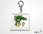 2" Good Rainy Frogs Charm Keychain