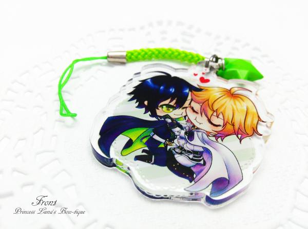 Double Sided Vampire Demon OnS Clear 2" Acrylic Charm picture