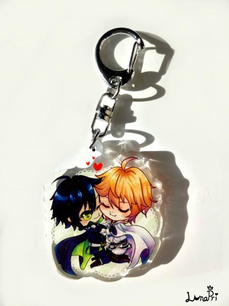 Double Sided Vampire Demon OnS Clear 2" Acrylic Charm picture