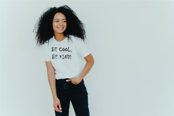 Be Cool Be Kind! Women's Funny T-Shirt picture