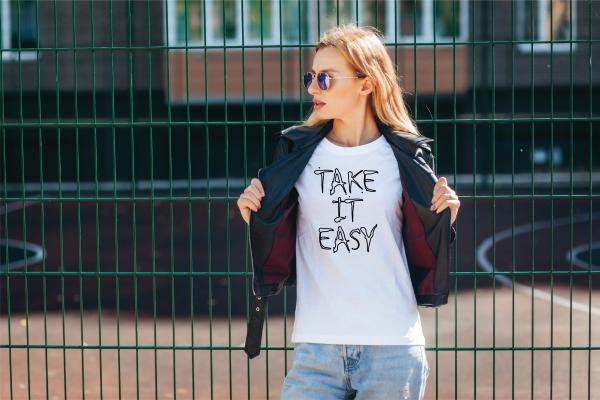 Take It Easy Women's Funny T-Shirt picture