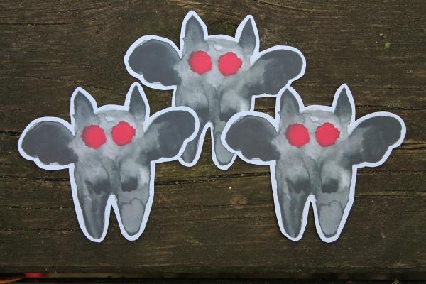 Watercolor Mothman Sticker picture