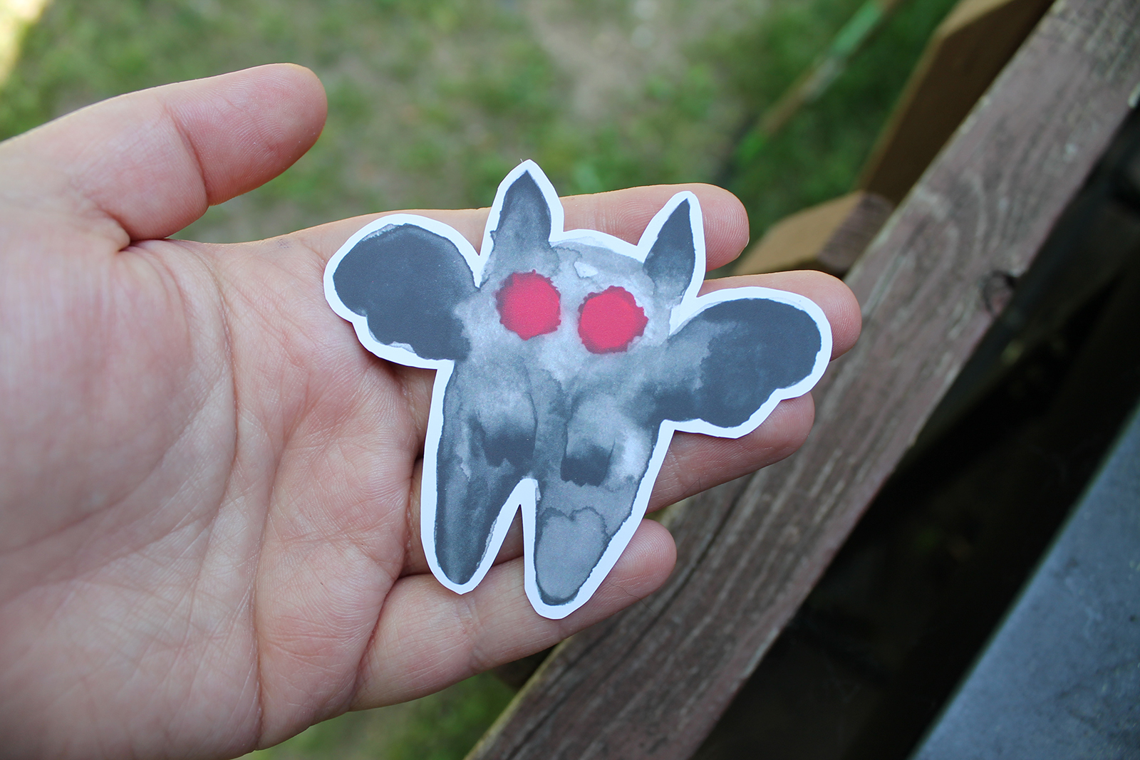 Watercolor Mothman Sticker picture