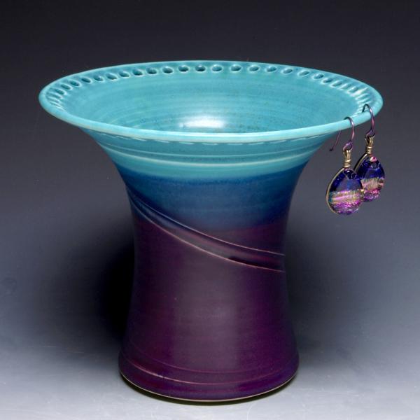 Turquoise and Amethyst Earring Holder